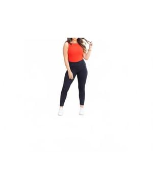 Julia Rose Alana Ankle Length Leggings With Pockets - Black