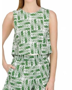Livro Sweetgrass Sleeveless Top - Green