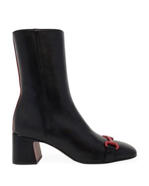 Madison Maison Leather Back Stripe Boot - Black