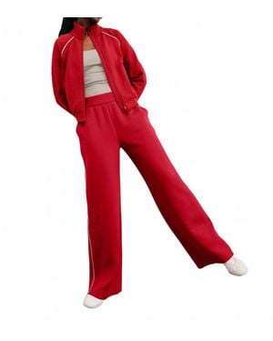 Beyond Yoga In The Flow Wide Leg Pant - Red