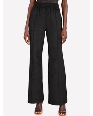 B.Young Tomira Faux Suede Wideleg Pant - Black