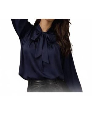 Hunter Bell The Celeste Silk Voile Blouse - Blue