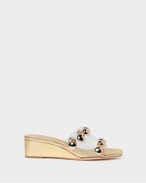 Loeffler Randall Enya Studded Wedge Sandal - Natural