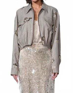 Greylin Brielle Embroidered Jacket - Gray