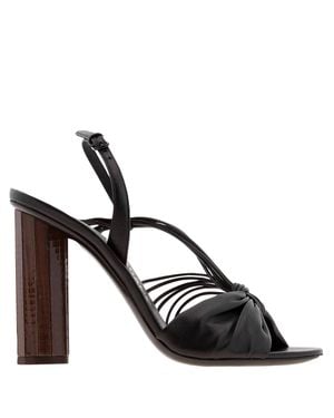 Ferragamo Ferragamo Sabina Strappy Leather Sandals, Size 7 C - Black