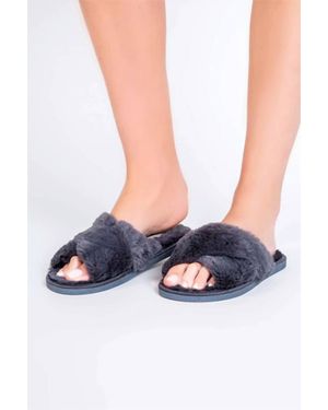 Pj Salvage Blush Fur Slippers - White