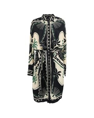 FARM Rio Mystic Scarf Midi Dress - Black