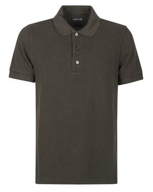 Tom Ford Minimalist Lyocell Polo Shirt - Black