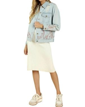 Honey Punch Some Like It Hot Distressed Jacket - Multicolor