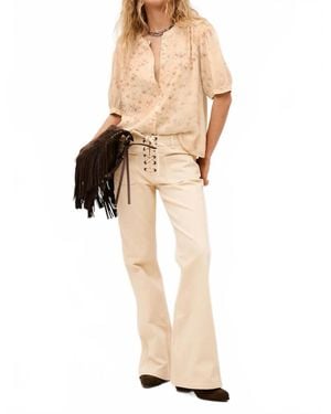 Ba&sh Novella Short Sleeve Shirt - Natural