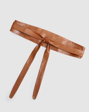 Belle & Bloom Odyssey Soft Wrap Leather Belt - Brown