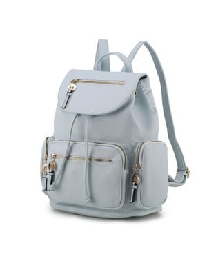 MKF Ivanna Vegan Leather For 's Oversize Backpack - Blue