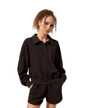LILYSILK Heirloom '89 Polo Sweatshirt - Black