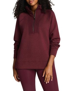 Spanx Brushed Half Zip Tunic - Purple