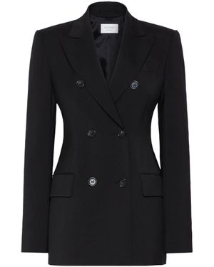 Sportmax Tailored Double-Breasted Wool Jacket - Black