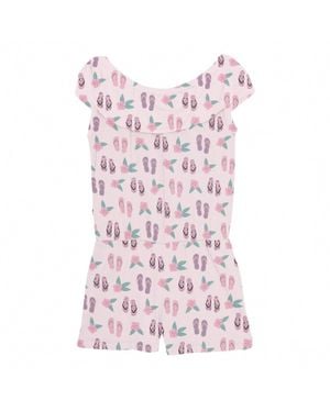KICKEE Girl's Summer Romper - Pink