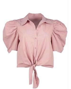 Bishop + Young Rosetta Tie Front Top - Pink