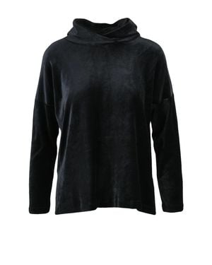 Mama B. Cotton-Blend Cowl Neck Sweatshirt - Black