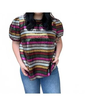 Fate City Lights Blouse - Blue