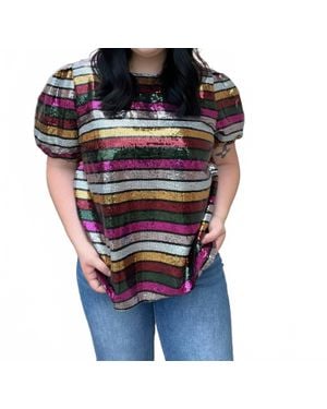 Fate City Lights Blouse - Blue