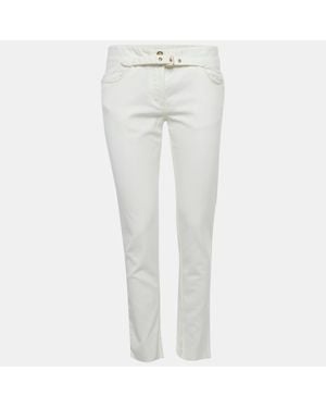 Roberto Cavalli Cotton Skinny Pants - White