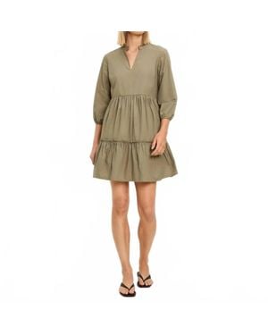 Michael Stars Moriah Tiered Mini Dress - Natural