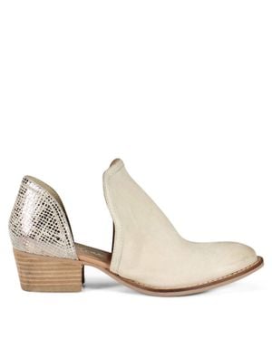 Diba True Shy Town Side Cut-Out Ankle Boots - White