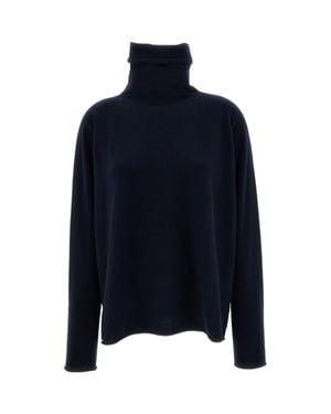 Casey Casey Chimney Seamless Ultrafine Cashmere Turtleneck - Blue