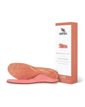Aetrex Premium Memory Foam Orthotics Insole With Metatarsal Support - Pink