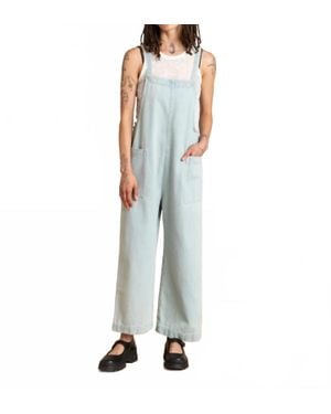 Ali Golden Straight Leg Overall Sweater - Blue