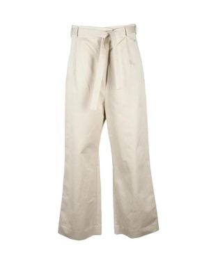 Add High Waist Wide Leg Chino Pants - White