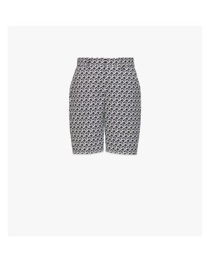 MCM Cubic Monogram Jacquard Wool Shorts - Multicolor