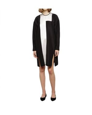 Zero + Maria Cornejo Ire Colorblock Dress - Black