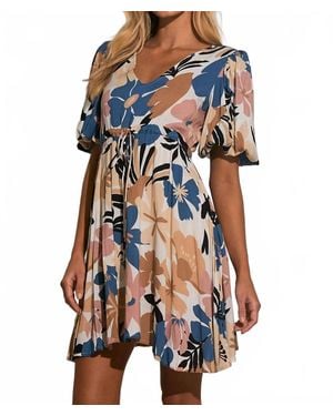 Elan Floral Mini Dress - Blue