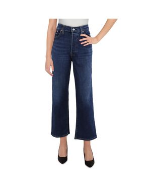 Levi's Ribcage Stretch Denim Straight Leg Jeans - Blue