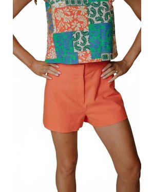 Laroque Kai High Waist Shorts - Red