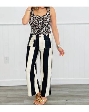 Southern Grace Leopard Ribbed Square Neck Tank Top - Multicolor