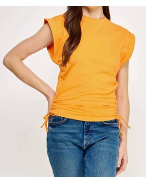 Strut & Bolt Drawstring Side Sleeveless Top - Orange