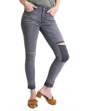 Umgee Distressed Denim Stretch Jean - Blue