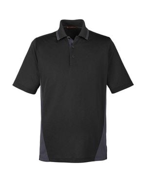 Harriton Flash Snag Protection Plus Il Colorblock Polo - Black