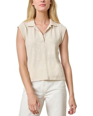 Lilla P Cap Sleeve Polo Shirt - White