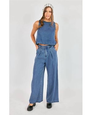 Sadie & Sage It's Pouring Pants - Blue