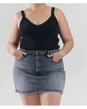 GOOD AMERICAN Denim Mini Skirt - Blue