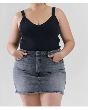 GOOD AMERICAN Denim Mini Skirt - Blue