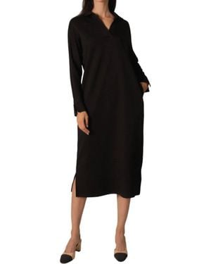 Before You Butter Modal Collared Dress - Black