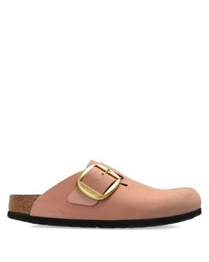 Birkenstock Boston Big Buckle Minimalist Slip-On Clogs - Brown
