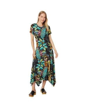 Johnny Was The Janie Favotire Asymmetric Knit Midi Dress, Paon Paon Dress - Green