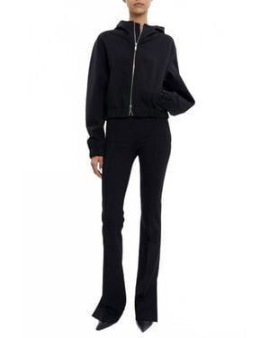 Helmut Lang Ponte Stretch Knit Bootcut Pant - Blue