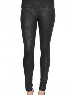 M.Rena High Waist Faux Leather Legging - Black