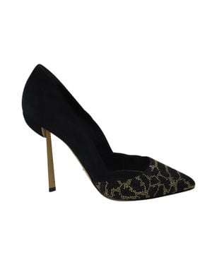 Sergio Rossi Animal Print Embedded Pumps - Black
